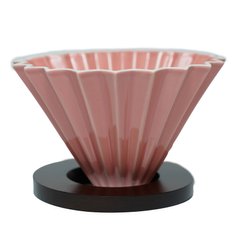 Керамический пуровер оригами V02 розовый, Розовый