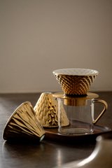 Фарфоровый набор Loveramics Gold V02 для приготовления фильтр-кофе (C099-80A), Gold